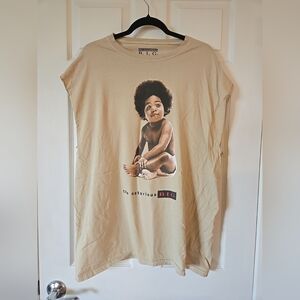 The Notorious B.I.G. Women's Large Brown Sleeveless Shirt